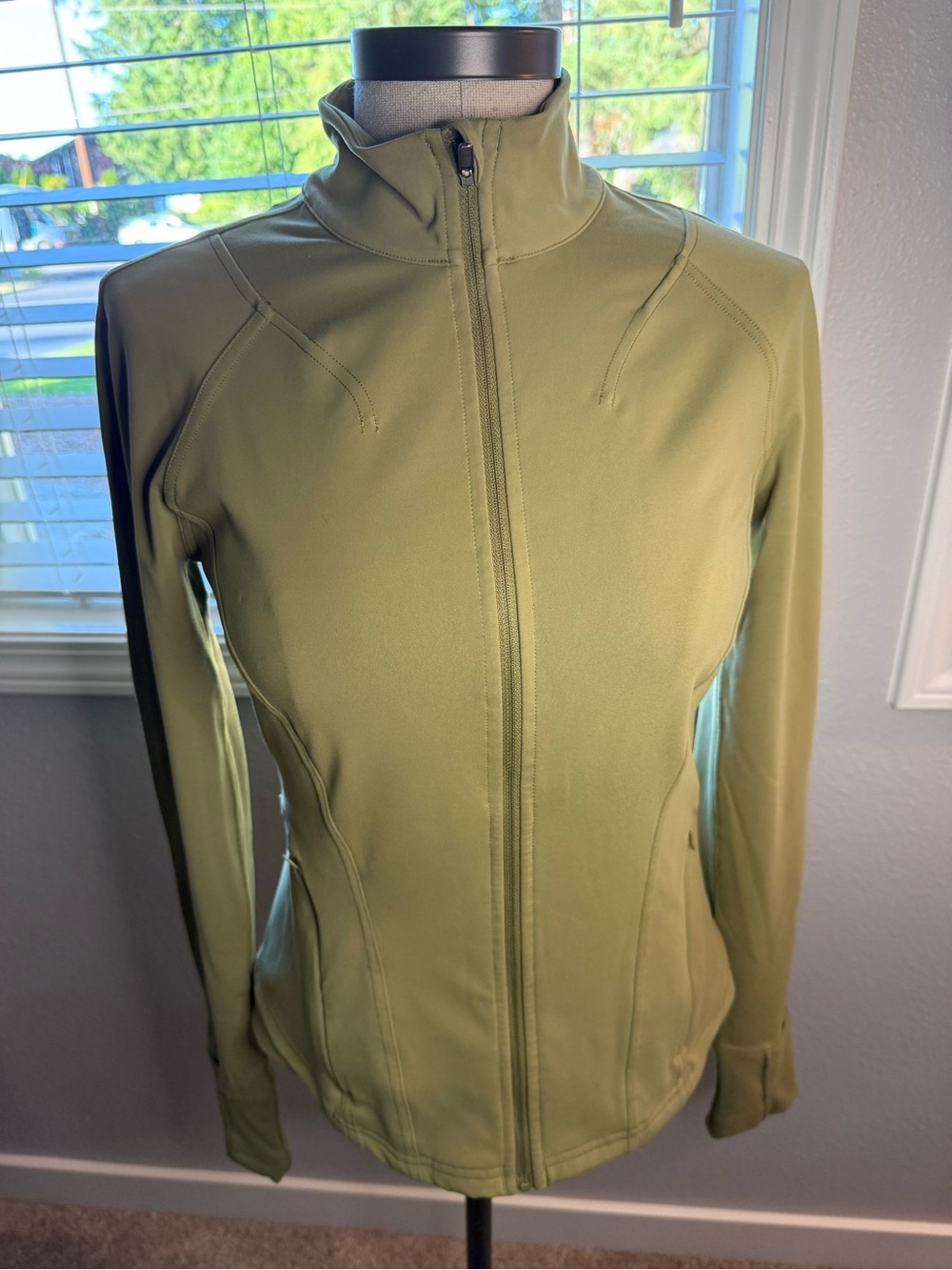 lululemon athletica Olive Green Full-Zip Jacket